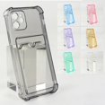 thumbnail image 2 of TPU Bumper Transparent Phone Case For iPhone 15 14 13 12 Mini 11 Pro XS Max XR X SE 2020 8 7 Plus Wallet Card Bag Cover, 2 of 5