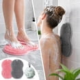 thumbnail image 5 of Shower Foot and Back Scrubber Massage Pad, Silicone Foot Scrubber Mat for Shower with Suction Cups, Wall Mount Back Cleaner, Non Slip Exfoliating Foot Brush for Men Women Seniors (E,1PC), 5 of 7