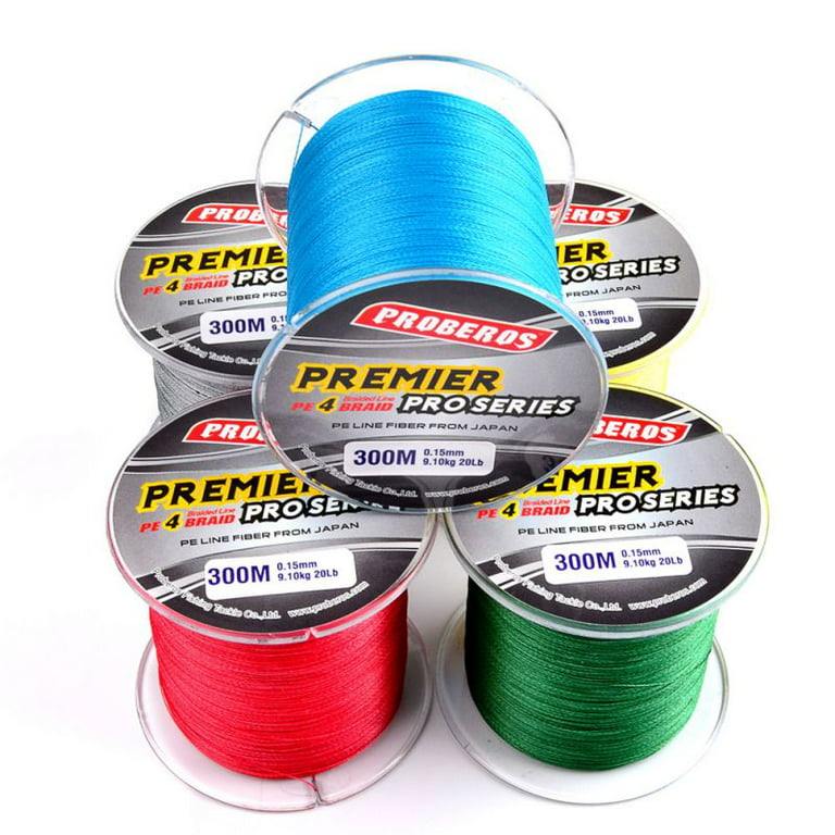 300M Braided Fishing Line 4 Strands, Cost-Effective Ultra Strong Braided Line - 35lb/25lb/20lb/15lb, for River, Reservoir Pond, Ocean Beach Fishing