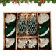 thumbnail image 2 of Adornos navideños con bolas flocadas para árbol de Navidad, decoración navideña, colgante, juego de 10 adornos navideños con diamantes de imitación, 2 of 5