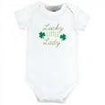 thumbnail image 3 of Hudson Baby Infant Girl Cotton Bodysuits, Lucky Lady, 6-9 Months, 3 of 5
