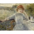 thumbnail image 2 of Pierre-Auguste Renoir 24x20 Black Ornate Framed Double Matted Museum Art Print Titled: Alphonsine Fournaise (1879), 2 of 5