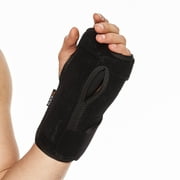 BraceUP Wrist Brace Night Support Lightweight Splint with Cushioned Pads, Night Sleep Wrist Support Brace for Pregnancy (One size Black)