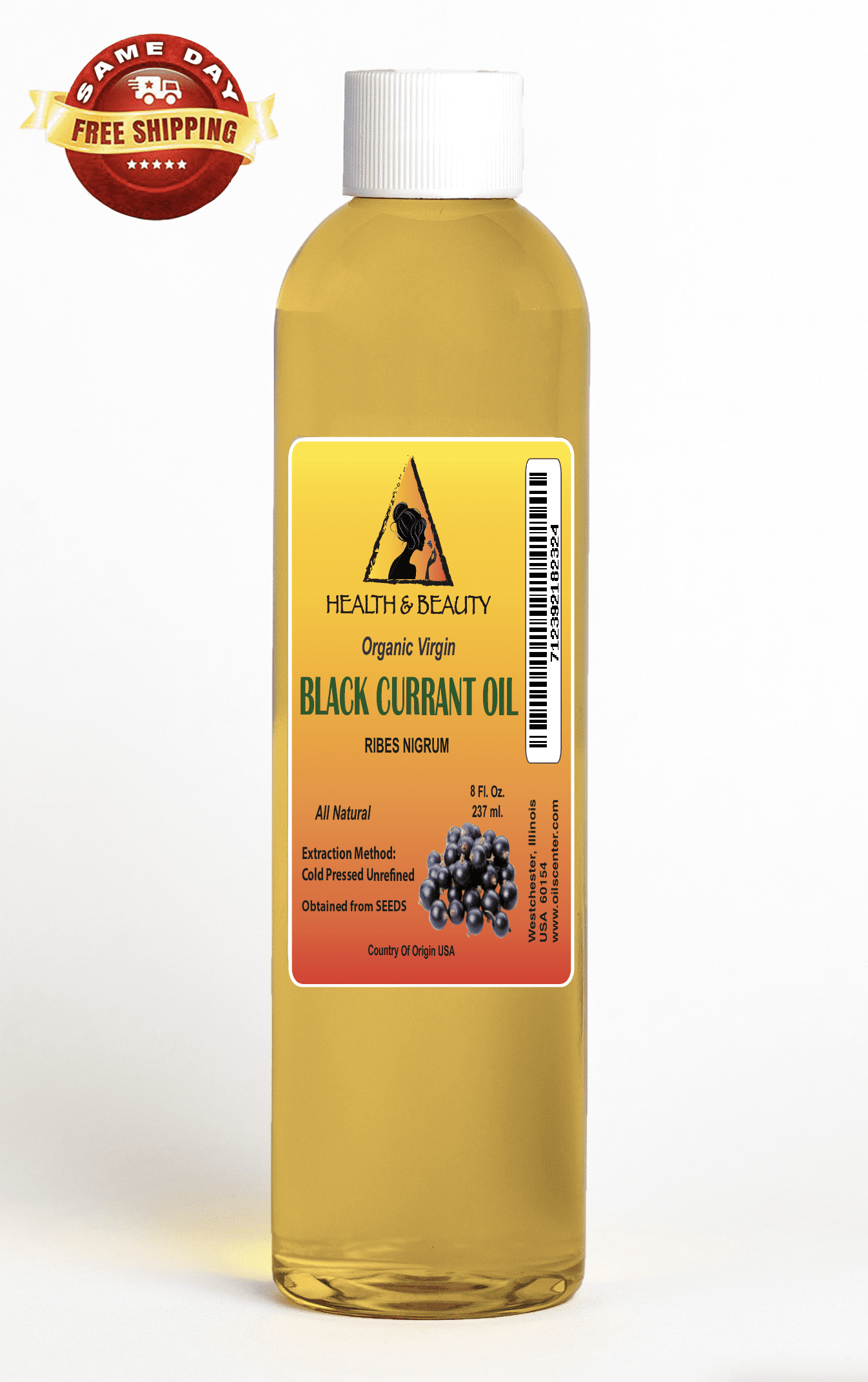 Black Currant Seed Oil Unrefined Virgin Organic 15 GLA Cold Pressed