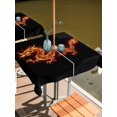 thumbnail image 2 of Outdoor Tablecloths with Umbrella Hole & Zipper, Dragon Flames 60x60 Inch Square Tablecloths, Orange Dragons Abstract Modern Art Waterproof Table Cloth, Patio/Pool/Picnic Table Covers, 2 of 8