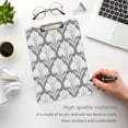 thumbnail image 4 of Acrylic Writing Board Silver 12.5*9 Inch Clipboards Transparent Acrylic Material Suitable For Office Classroom Teachers Fashion Bloggers Stationery Enthusiasts White Flowers Pattern, 4 of 9