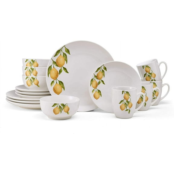 Studio Nova 5276340 16-Piece Dinnerware Set, Service For 4, Countryside Lemons