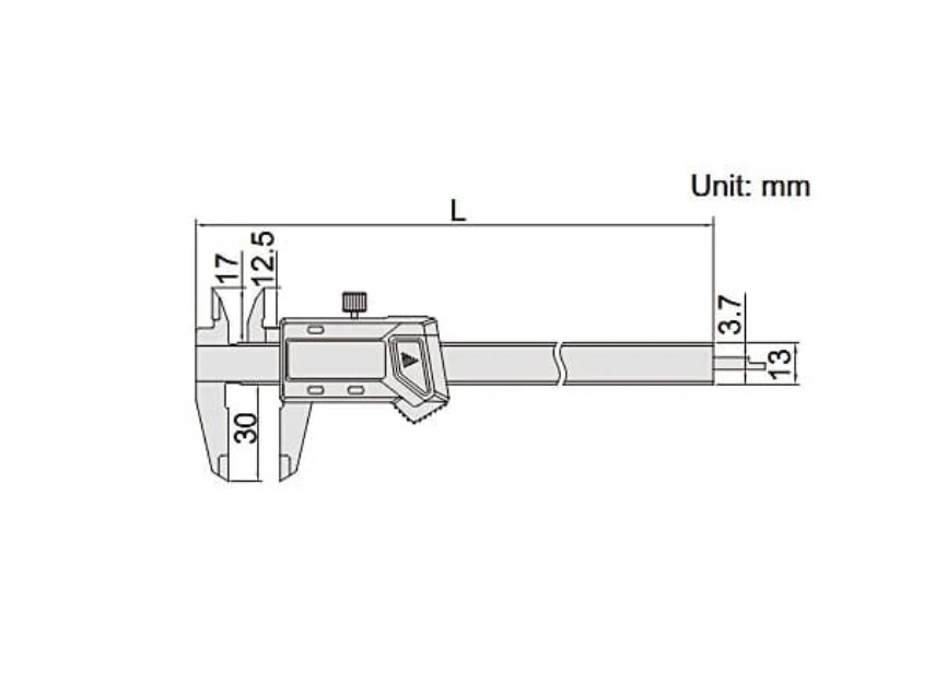 Insize 1111-75A Mini Digital Caliper Range 0-75mm/0-3"
