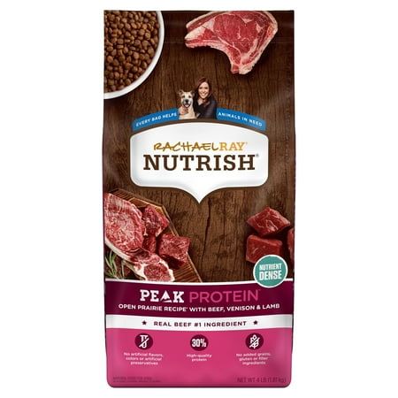 UPC: 0071190003409 | Rachael Ray Nutrish PEAK Protein Open Prairie Recipe With Beef Venison & Lamb Dry Dog Food 4 lb. Bag