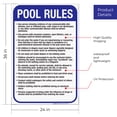 thumbnail image 3 of New Jersey Pool Rules Sign, Complies With State Of New Jersey Pool Safety Code, 24x36 Corrugated Plastic, 3 of 7