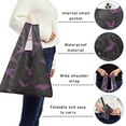 thumbnail image 5 of 5 Pack Foldable Shopping Bag,Halloween Bat Camouflage Pattern Reusable Grocery Bags with Pockets,Large Reusable Tote Bags with Handles Waterproof & Lightweight, 5 of 6
