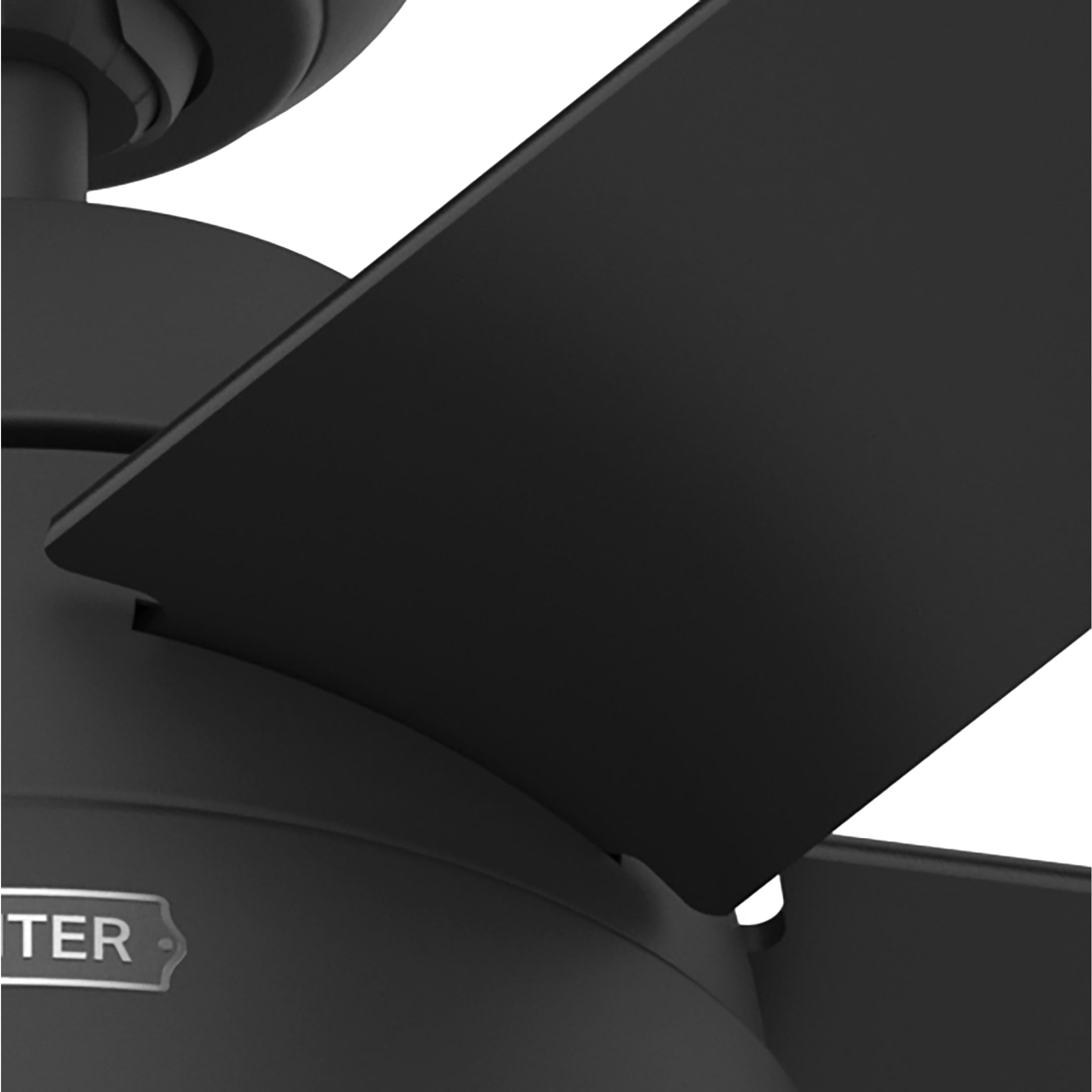 Hunter 52 inch Indoor Ceiling Fan with LED Light - Black Ceiling Fan with Pull Chain, For Bedroom, Living Room, or Kitchen, Standard Mount, No Remote, 5 Blades - Anslee 52385, Matte Black