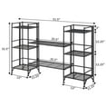 thumbnail image 5 of Convenience Concepts Xtra Storage 3-Tier Metal Folding Shelves with in Black, 5 of 8