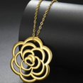 thumbnail image 4 of Stainless Steel Knotted Flower Style Statement Party Wedding Pendant Necklace, 4 of 4