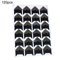 Soumake 120Pcs Self-Adhesive Photo Frame Corner Sticker Craft Scrapbook Album Decor Household