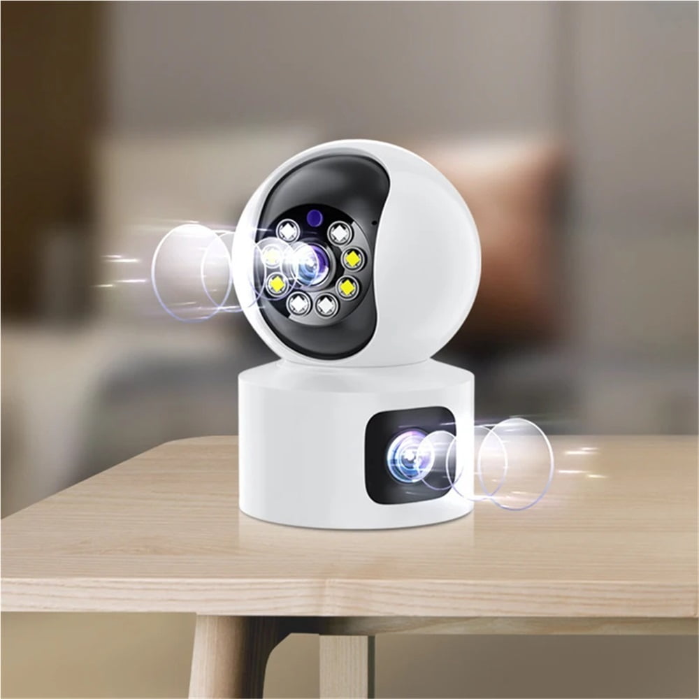 WiFi 4K 8MP Dual Screen WiFi IP Camera Indoor Two Way Audio IP Wireless CCTV Video Surveillance Mini Baby Monitor