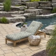 thumbnail image 3 of ARDEN Outdoor Plush Modern Tufted Chaise Cushion, 76 x 22, Water Repellent, Fade Resistant, Tufted Cushion for Chaise Lounger, Neutral Aurora Damask, 3 of 8