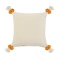 thumbnail image 5 of Laddha Home Designs Hand Stitched Over Tufted Zig Zag Cotton Throw Pillow Cover - 20" - Yellow and, 5 of 8