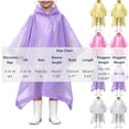 thumbnail image 3 of XUNKUSGA Reusable Rain Ponchos for Kids Classic Solid Color lightweight Waterproof Raincoats with Hood Drawstring Thickened Foldable Ponchos for Boys Girls, 3 of 8
