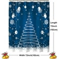 thumbnail image 6 of Christmas Shower Curtain, Blue Christmas Snowflakes Shower Curtains for Bathroom Decor, Winter Holiday Shower Curtain, Xmas Funny Glitter Sparkle Tree Fabric Cloth Bath Curtain, 72x72 Inch, 6 of 6