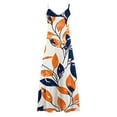 thumbnail image 4 of Ovzne Robes d'Été pour Femmes Robe d'Été pour Femmes Imprimé Sans Manches Col Rond Robe Décontractée Robes de Vacances Robe Imprimée Liquidation, 4 of 5