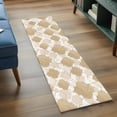 thumbnail image 3 of 2'x6' Rug Runners for Hallways Kitchen, Light Brown Moroccan Non Slip Entryway Beside Floor Carpet Runner, Modern Geometric Abstract Art Washable Laundry Room Bedroom Throw Rugs Mat for Family Pet, 3 of 8