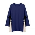 thumbnail image 2 of Women's Maternity Shirts Long Sleeve Pregnancy Tops Casual Ribbed Knit Pregnant Blouses Navy XXL, 2 of 3
