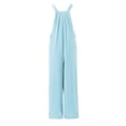 thumbnail image 6 of Baqcunre Jumpsuits for Women Womens Overalls Casual Loose Sleeveless Adjustable Straps Wide Leg Jumpsuit with 2 Pockets Jumpsuits for Women Dressy One Piece Jumpsuits for Women, 6 of 6