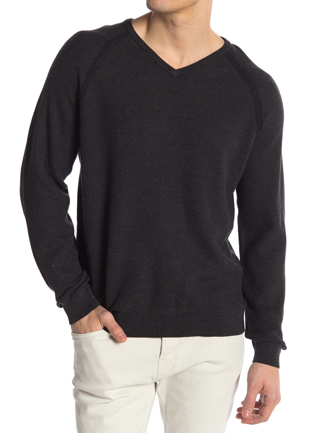 deep v neck sweater mens