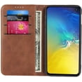 thumbnail image 3 of for Samsung Galaxy S10e Wallet Case,Premium PU Leather Flip Folio Case with Card Slot, Stand Holder and Magnetic Closure [TPU Shockproof Interior Protective Case] for Samsung S10e,Brown, 3 of 7