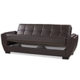 thumbnail image 4 of Ottomanson Origins Air Sofa Bed with Storage 74", Brown Leatherette, 4 of 16