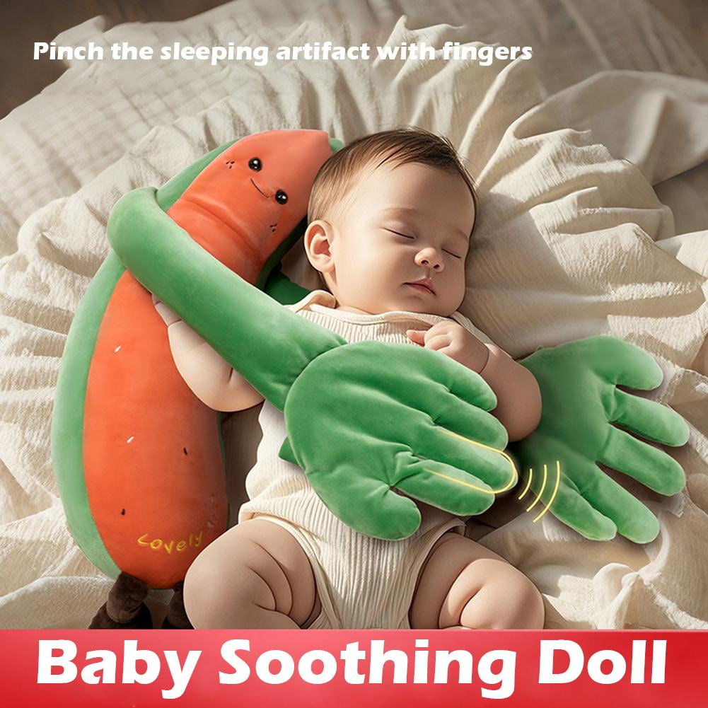 Baby Soothing Doll with Patting & Warmth - Simulated Sleep Aid, Remote Control Plush Toy for Infants 0-1 Year, 25.6 Inch