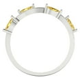 thumbnail image 5 of 0.4 ctw Wedding Band for Women - 18K White Gold Natural Citrine Stackable Eternity Ring, 5 of 6