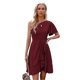 thumbnail image 1 of SAYOO , vestidos de noche de verano para mujer, color sólido, un hombro, volantes, minivestido de fiesta para mujer SAYOO Moda, 1 of 9