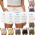 thumbnail image 3 of Women's High-Waisted Wide-Leg Linen Shorts Solid Color Flowy Bermudas with Tummy-Control Waist for Flattering Summer Silhouette, 3 of 6