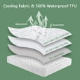 thumbnail image 5 of 100% Waterproof Mattress Protector Cal King Size Bed Rayon Made from Bamboo Cover Breathable 3D Air Fabric Cooling Mattress Pad Cover Smooth Soft Noiseless Washable, 8''-21'' Deep Pocket, 5 of 8