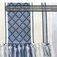thumbnail image 7 of Short Coffee Table Runner with Tassels 14x48 Inches, Navy Blue & Cream | Cotton Woven Washable Boho Dresser Scarf for Bedroom | Farmhouse Console Tabletop Centerpiece Decorations, 7 of 7