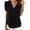 Black, variant on Loose Sleeve Style Solid V Neck Short Sleeve Top Womens Athletic Wear Woman S Tee Shirt Women Swim Tee Comfy Summer Shirts Phrasing Shirt Tops Long Sleeve for Women Womens Summer Tunics 2 Sleeve Solid