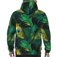 thumbnail image 7 of Naloa Peacock Feathers2 Men's Casual Hooded Collar Drawstring Hoodies Pullover Sweatshirts Casual Long Sleeve Shirts-XX-Large, 7 of 7