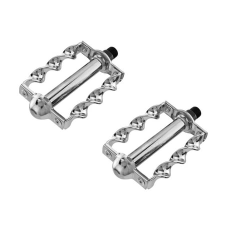 orange metal bike pedals
