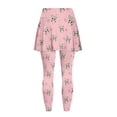thumbnail image 5 of SCRAWLGOD Owl Stars Pink Yoga Skirt with Leggings for Women Tennis Golf Skorts Gym Yoga Skirt with Leggings Stretchy Washable Athletic Skirt Casual Sport Outfits, XS, 5 of 7