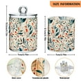 thumbnail image 5 of Yayeee 4 Pack Qtip Holder Bathroom Cotton Swab Canister with Lid Clear Dispenser Set, Beige Whimsical Leaves, 5 of 6