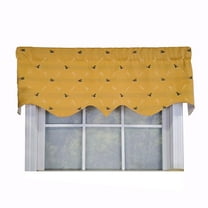 RLF Home Modern Design Classic Ribbit Regal Style Window Valance 50" x 17" Antique