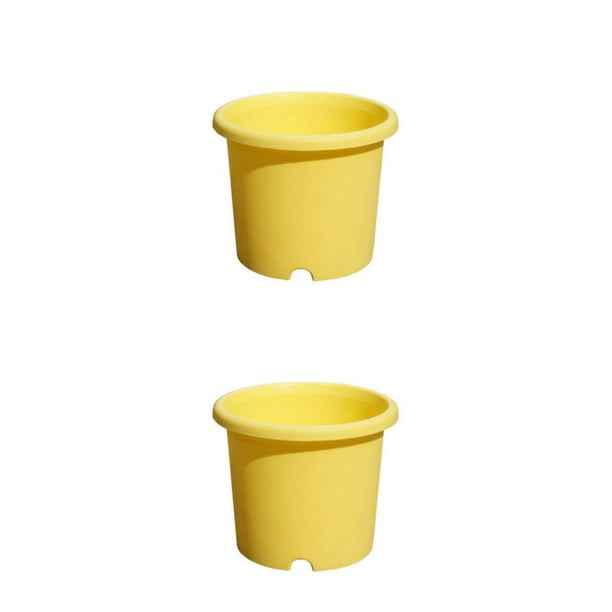 Naiovety Maceta de plástico para control de raíces, maceta para jardín, vivero, planta verde, maceta grande con bandeja, orificios de drenaje Type1 NO1