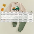 thumbnail image 3 of Regarm Toddler Baby Boy Halloween Outfits Cartoon Embroidery Long Sleeve Sweatshirt+Sweatpant 2 Piece Boys Halloween Clothes(Beige,12-18 Months), 3 of 6