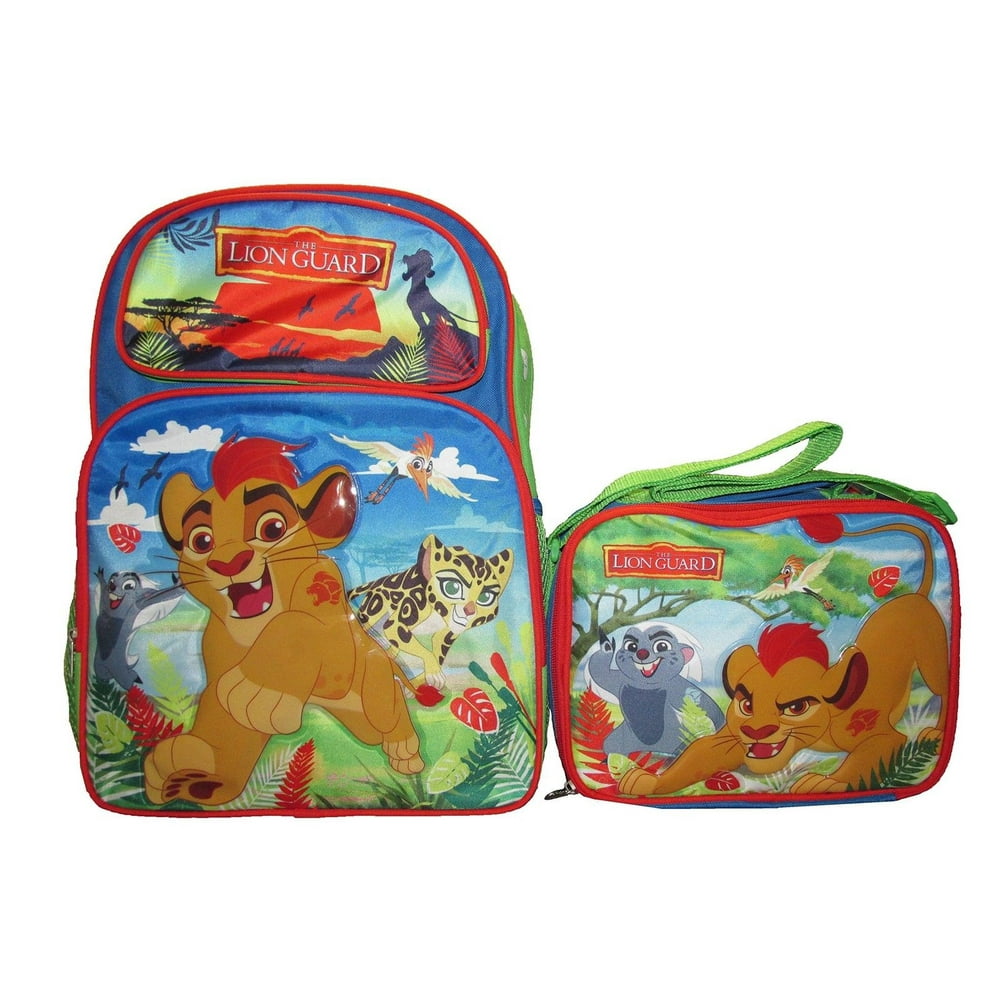 Licensed Disney Lion King Guard 16 Inch Kids Large Backpack & Lunch
