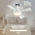 thumbnail image 5 of Bell + Howell Socket Breeze Fan 1000 Lumens 4 blades w Remote Control Socket Fan Light, 5 of 10