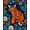 Blue, Pattern 3, variant on Flatwoven High Traffic Area Rug, Exotic Wilderness Feline Paradise Garden Tapestry, Non Slip, Stain Resistant, Washable Area Rugs for Living Room, Bedroom(Orange, 2X3)