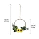 thumbnail image 2 of Ganfancp Manojo de Flores de Hierro Decoración de Pared Colgante de Pared Simulación de Flor Corona de Flores, 2 of 2