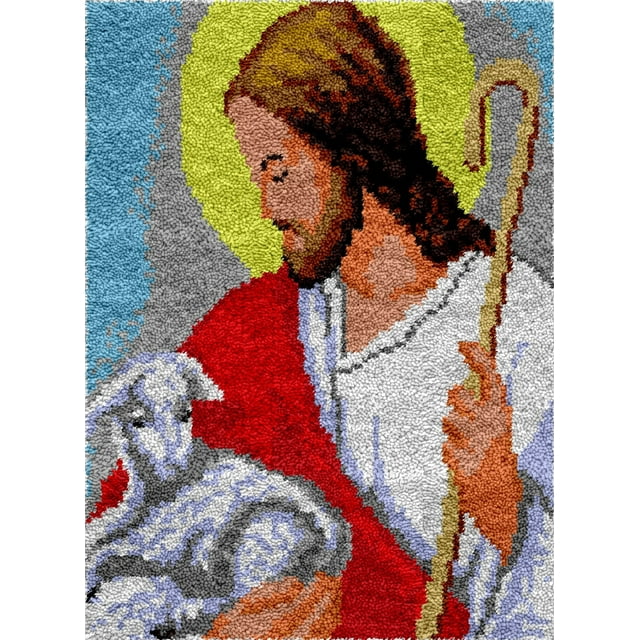 Kit de Crochet pour Tapis / Shepherd Jesus (2 Tailles Disponibles)